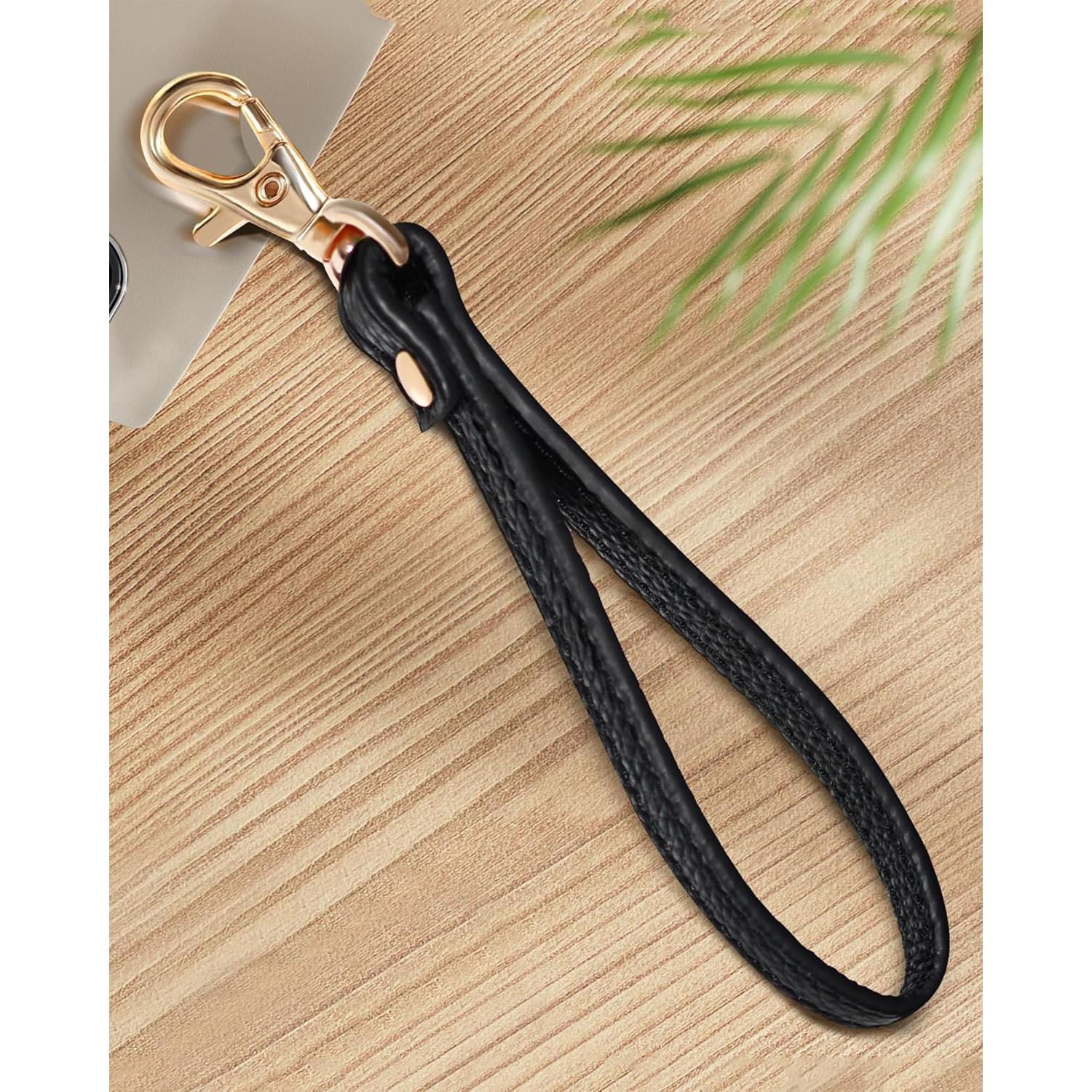 Correa de Muñeca de Cuero Genuino 100% Premium Negra