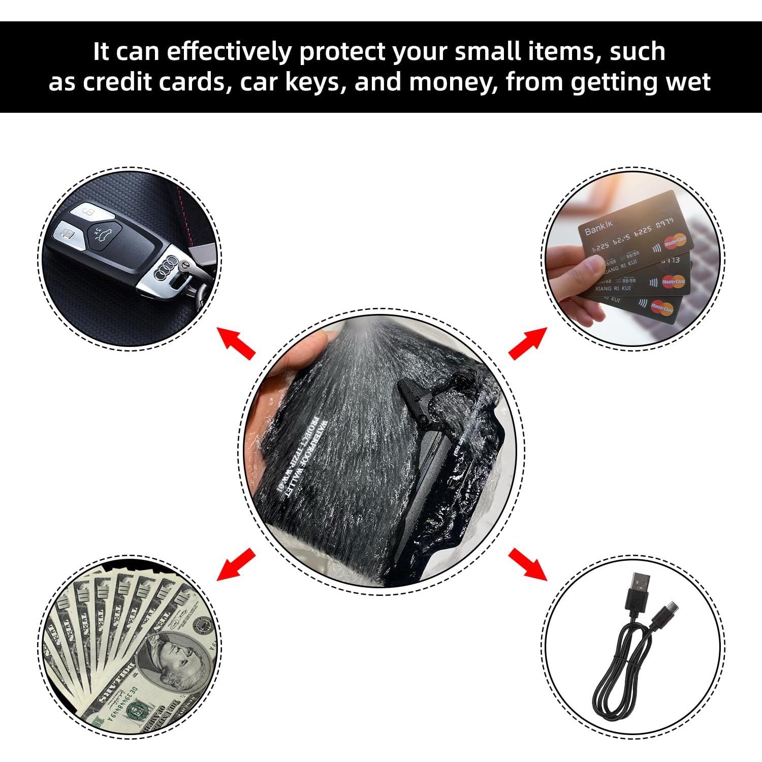 Bolsa Impermeable CHERRY CHICK 13x12cm para Natación y Kayak