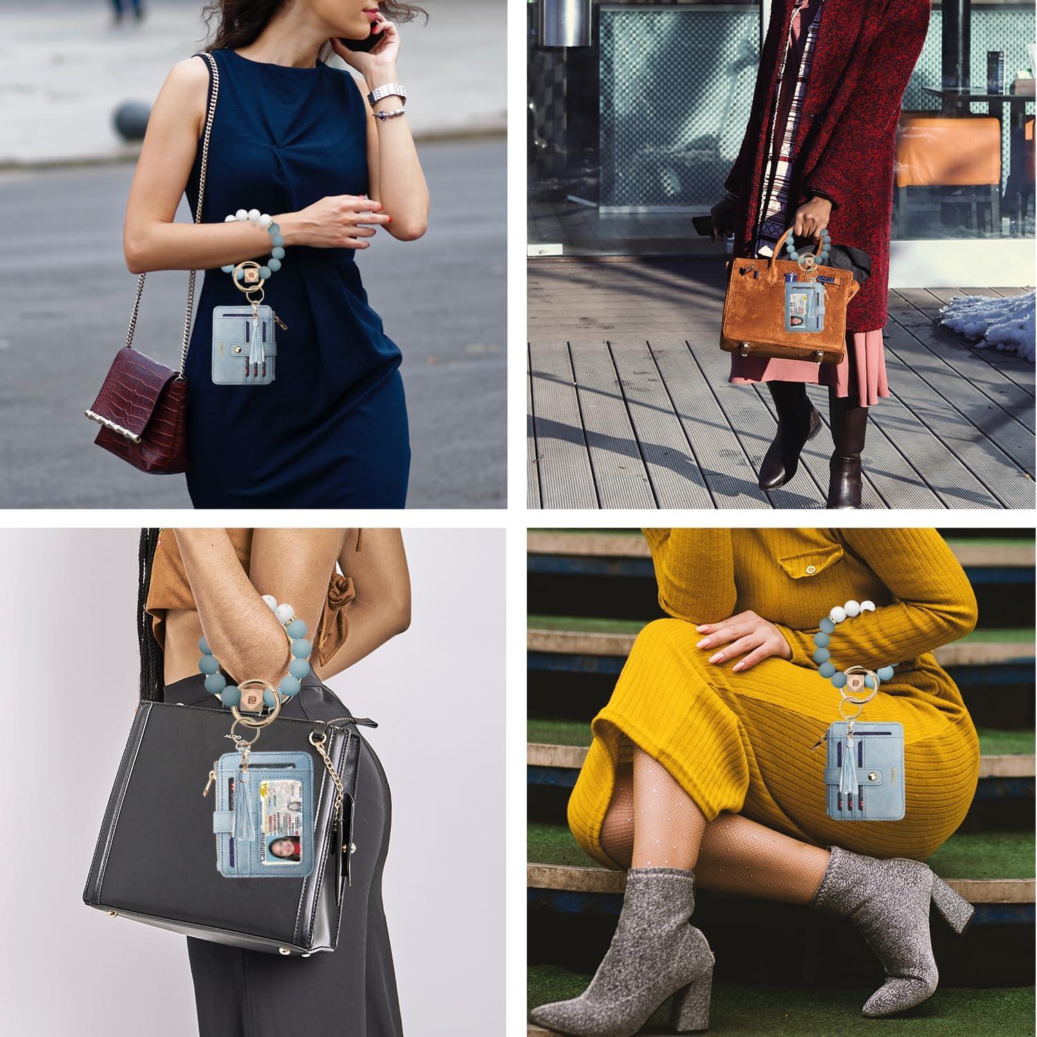 Billetera de muñeca COOLANS con llavero y soporte RFID