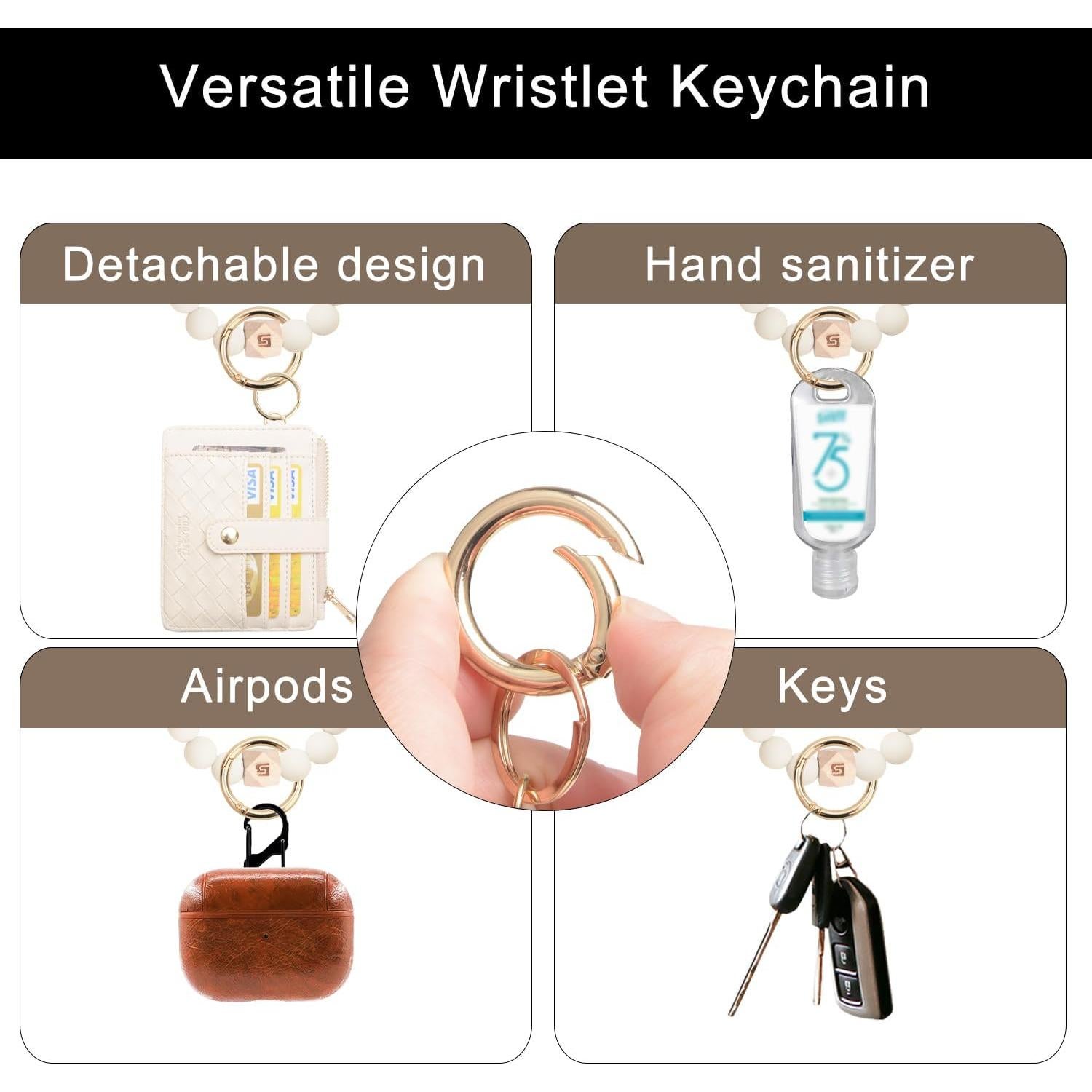 Billetera de muñeca COOLANS con llavero y soporte RFID