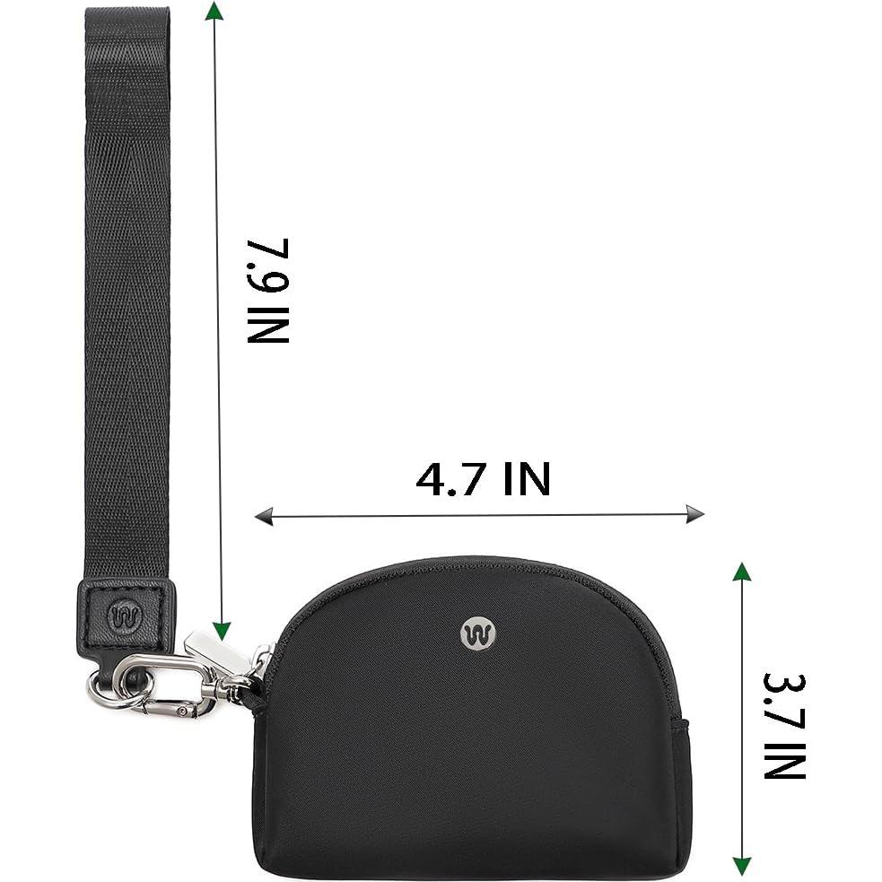 Cartera de Muñeca WSRYDJDL Negra Doble Bolsa Desmontable
