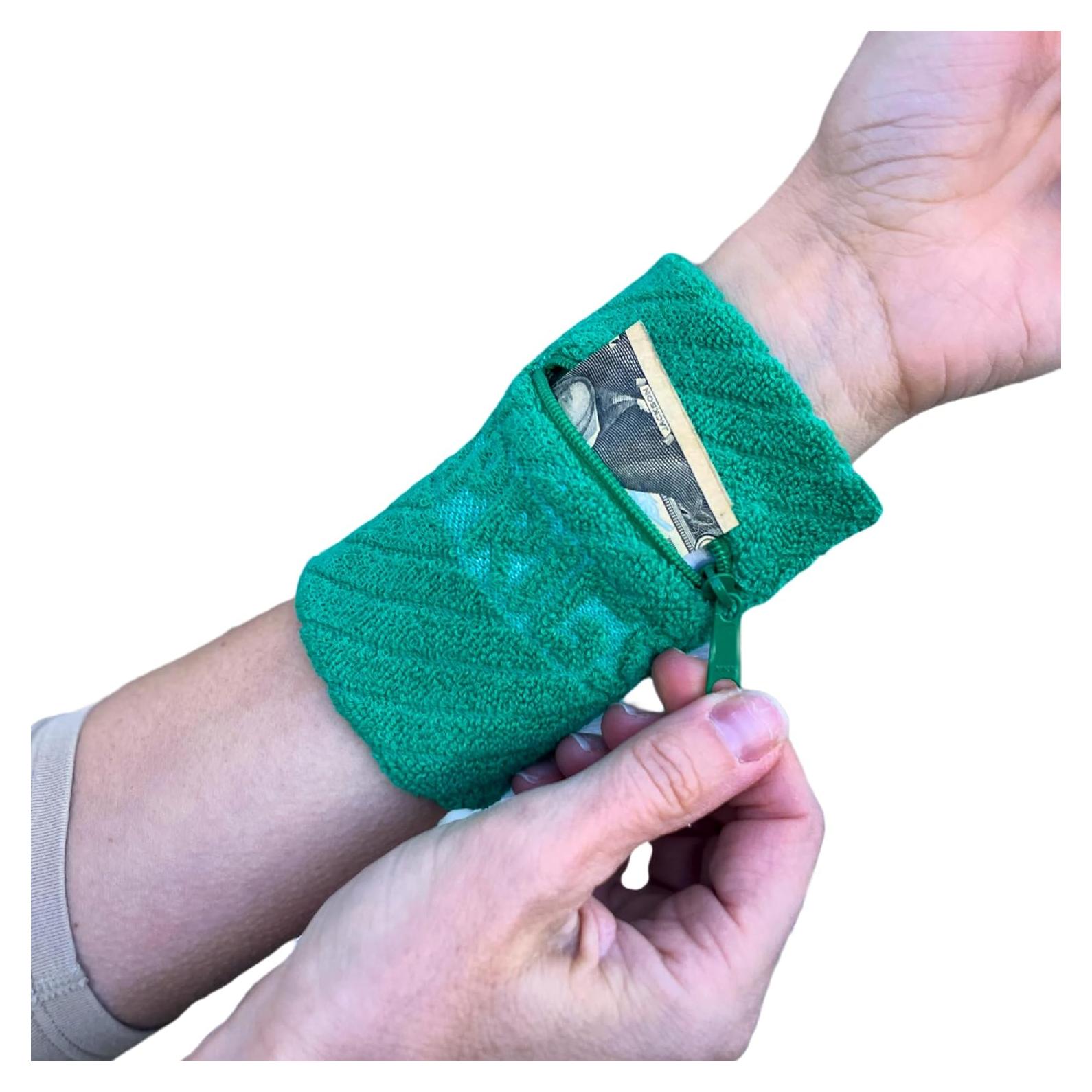 Pulsera Cartera Sprigs para Correr - Banda de Sudor con Cremallera