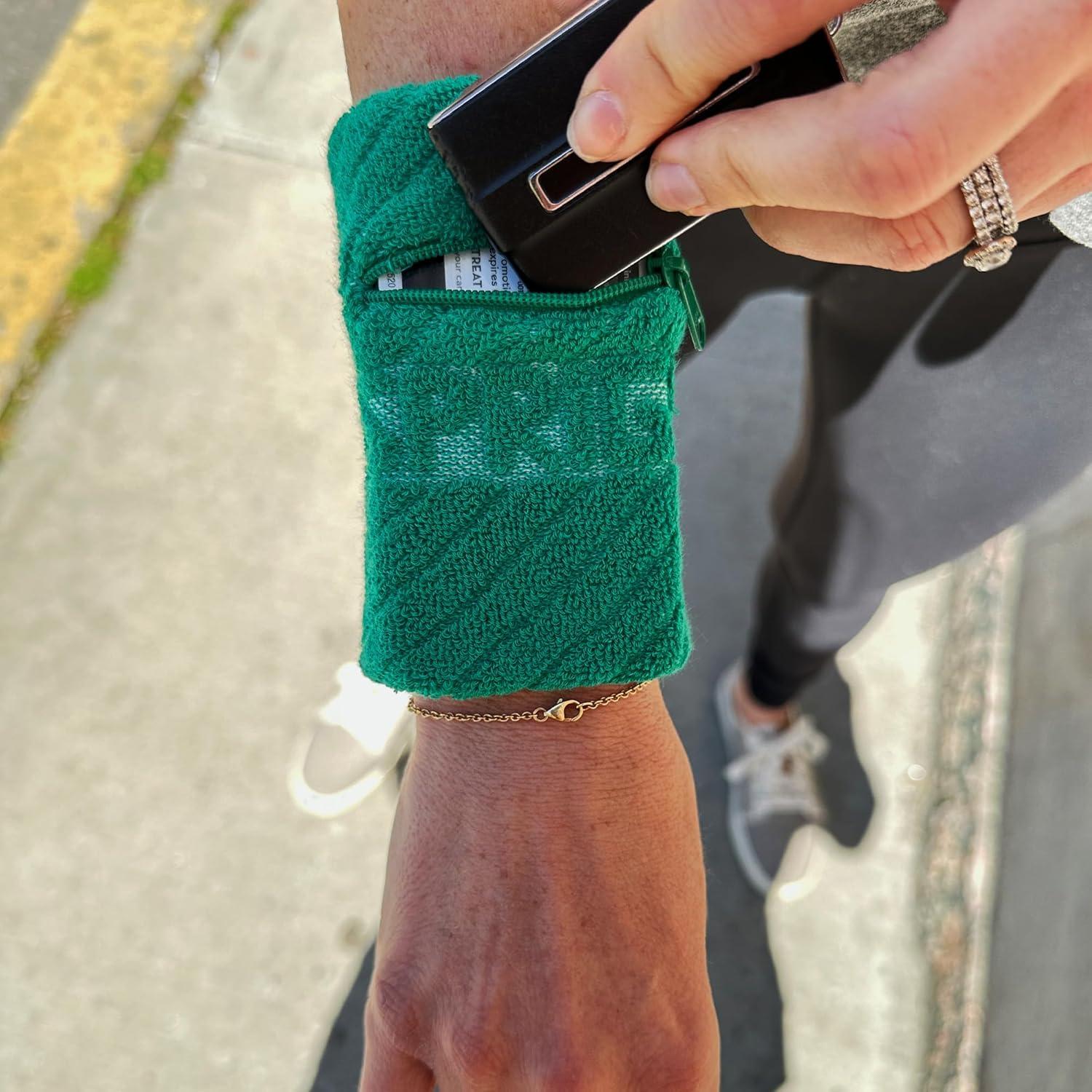 Pulsera Cartera Sprigs para Correr - Banda de Sudor con Cremallera