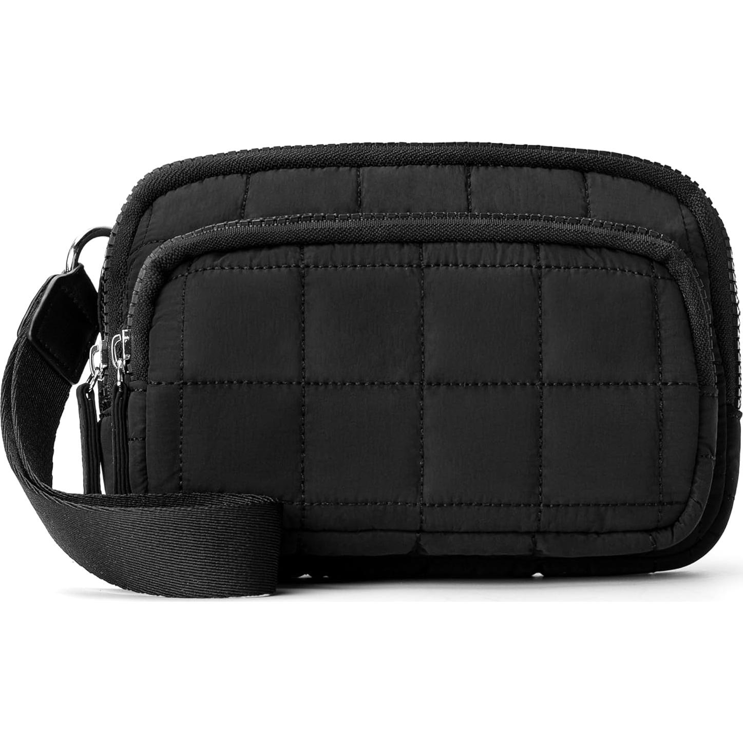 Cartera de Muñeca VONAL para Mujeres - Nailon Acolchado Negro