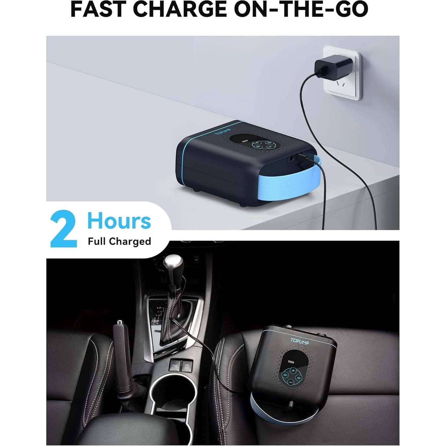 Bomba de Aire Eléctrica TOPUMP TPS260 20 PSI Portátil