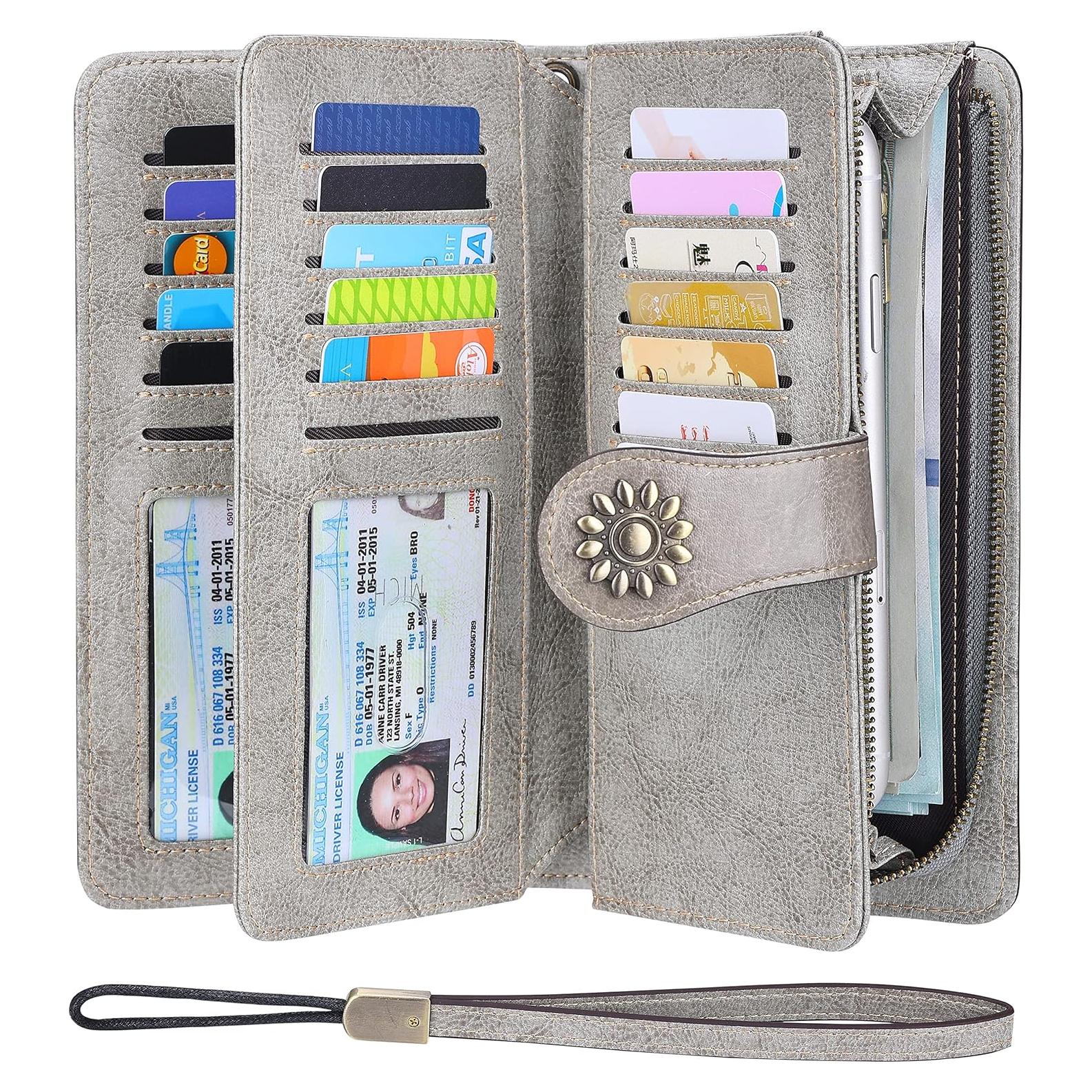 Billetera de Cuero Genuino Lavemi para Mujeres con Bloqueo RFID