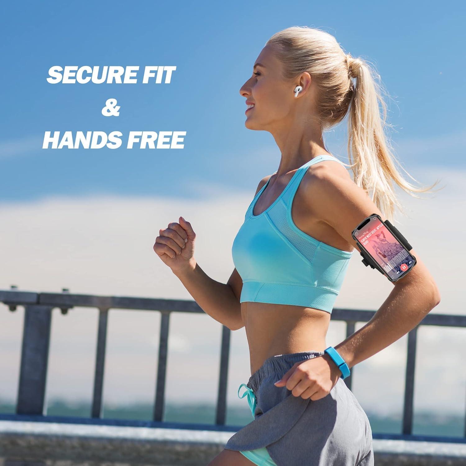 Banda para brazo Newppon para teléfono 360° ajustable negra