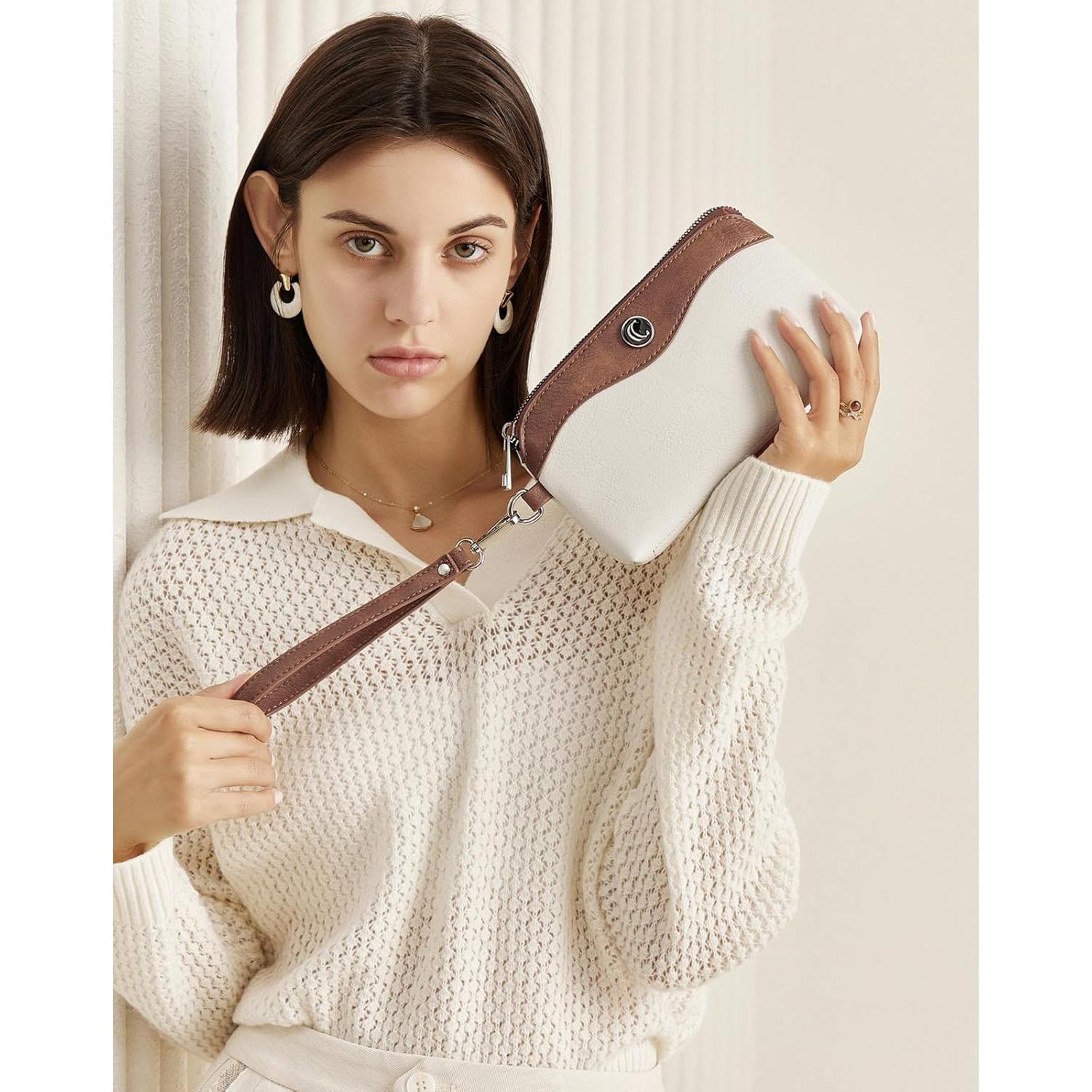 Cartera de Muñeca CLUCI para Mujeres Cuero Sintético 21x3x13cm