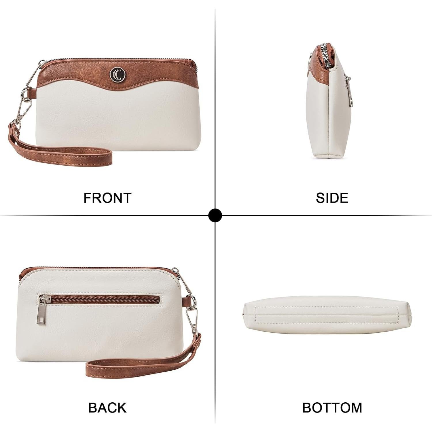 Cartera de Muñeca CLUCI para Mujeres Cuero Sintético 21x3x13cm