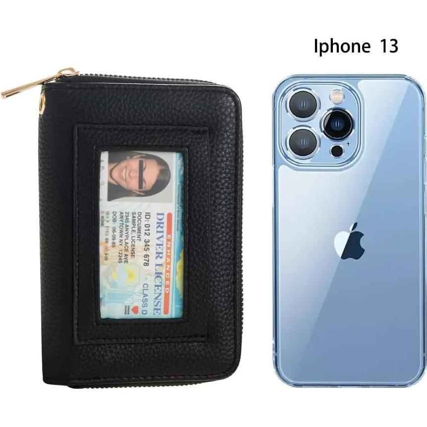 Cartera RFID FACAI Negra para Mujeres - Compacta y Segura