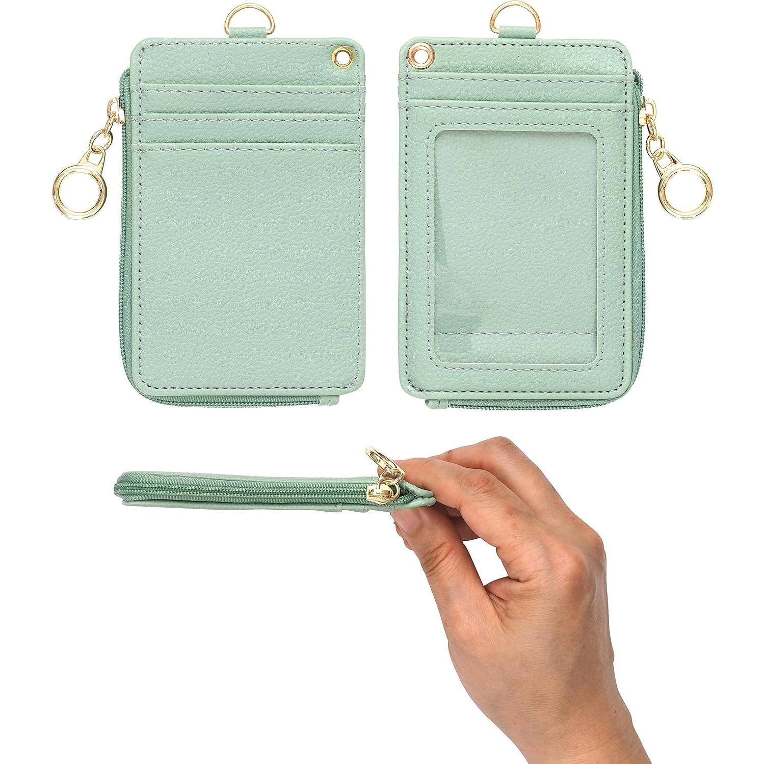 Porta Credencial 2 en 1 Mondo Designs Verde con Cordón