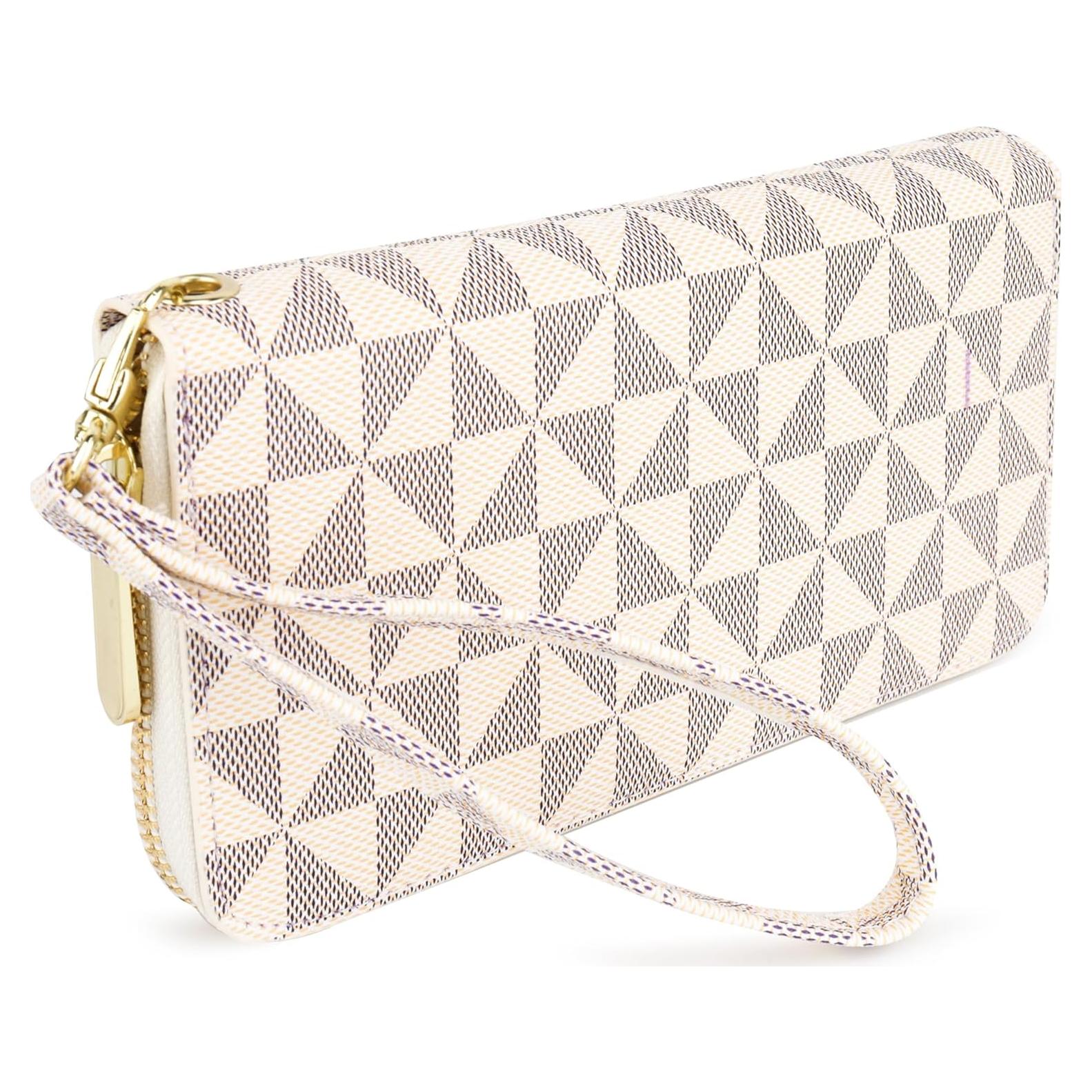 Billetera de Dama Veki Doble Cierre Cuero Monocapa Blanca