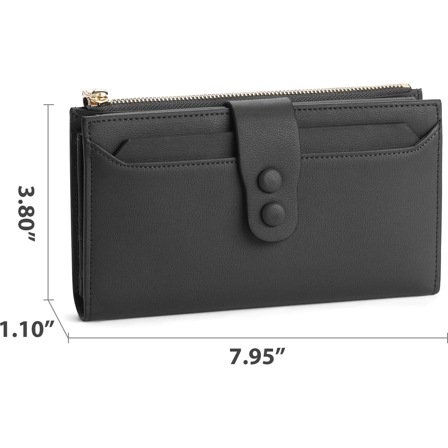 Cartera Grande de Cuero Genuino SENDEFN con Bloqueo RFID