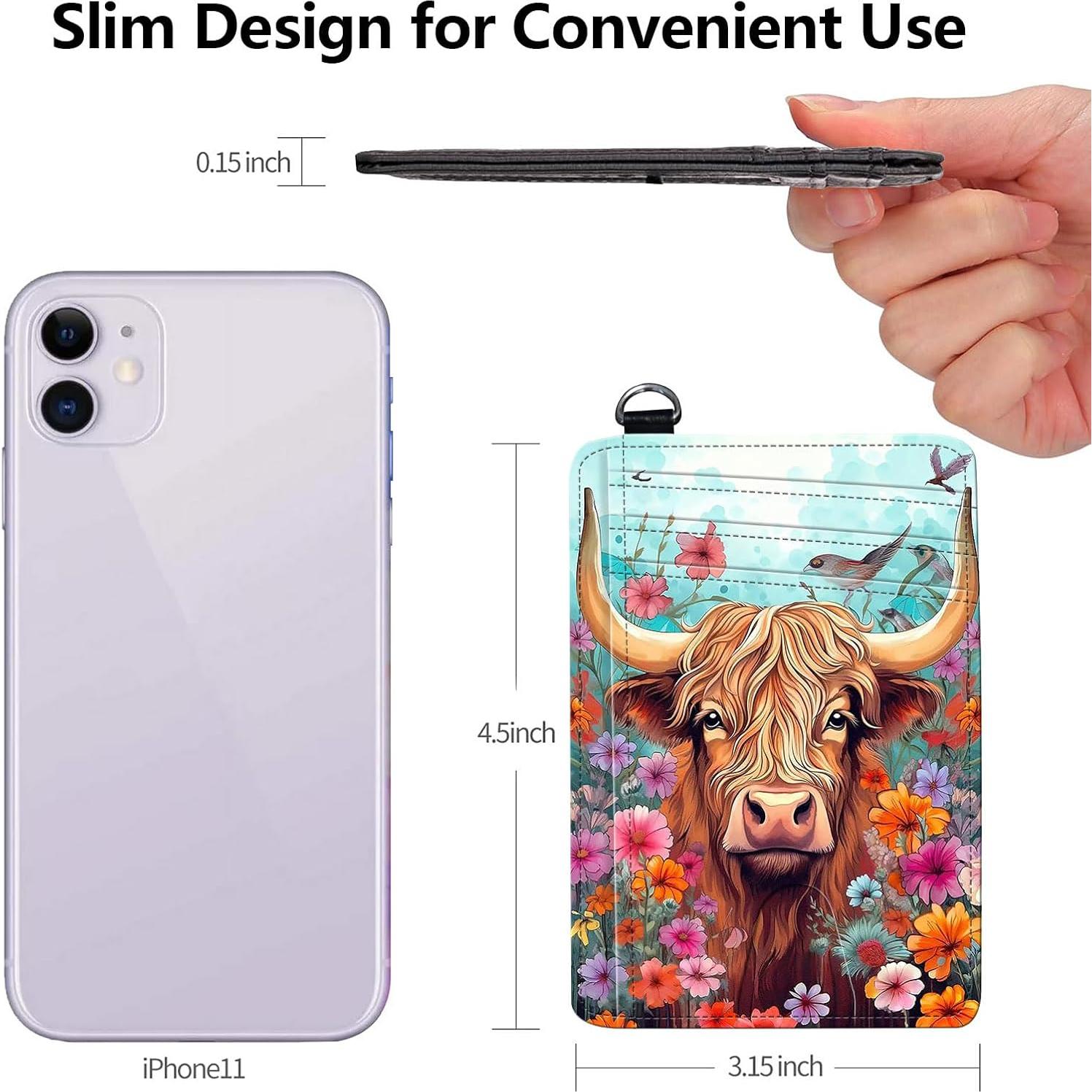 Billetera delgada Qindaiwen con bloqueo RFID y correa - Diseño elegante