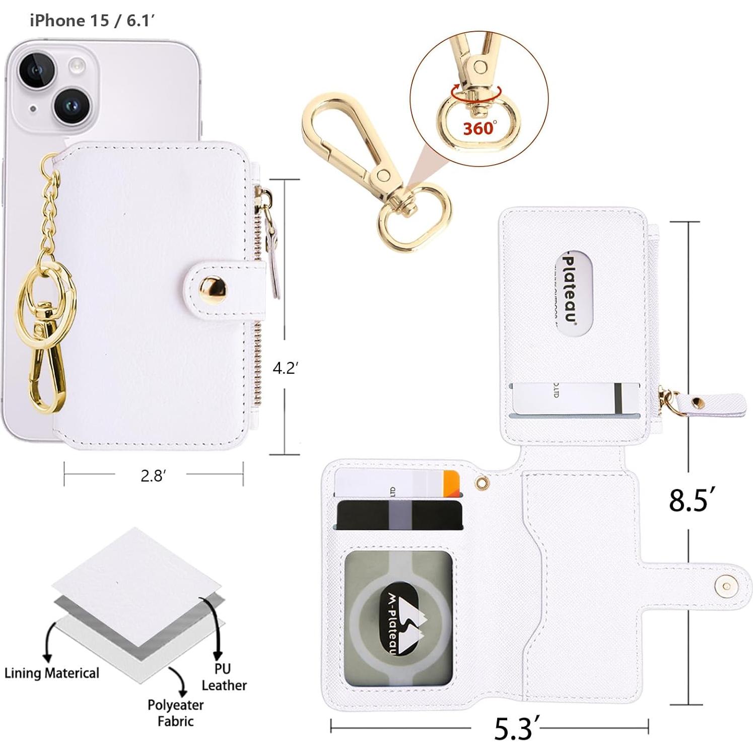 Monedero M-Plateau Blanco con Llavero y Ventana ID