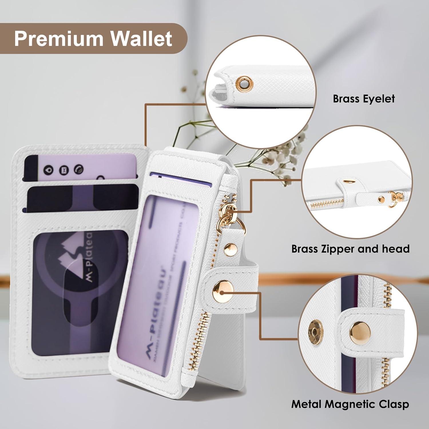 Monedero M-Plateau Blanco con Llavero y Ventana ID