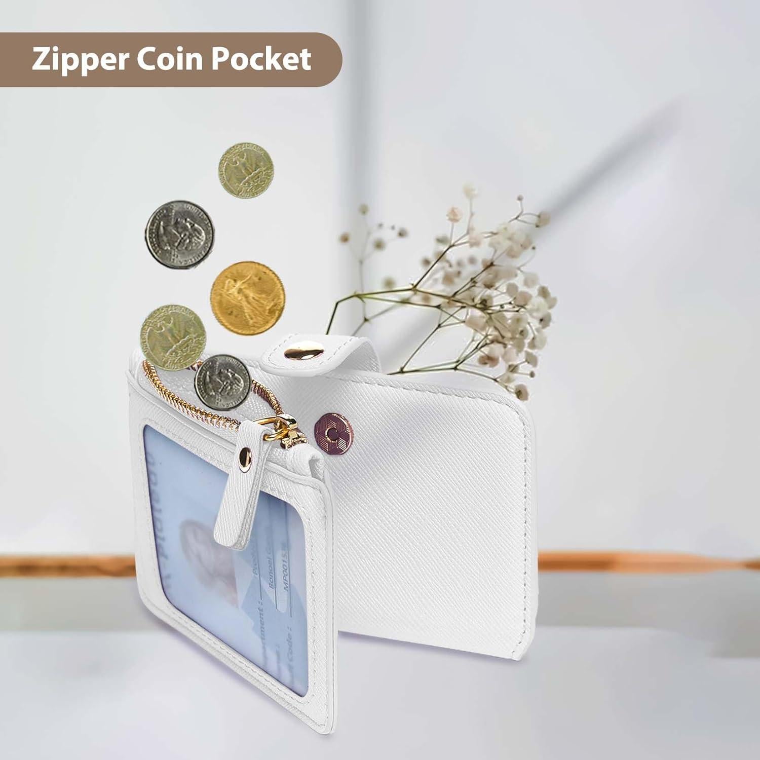 Monedero M-Plateau Blanco con Llavero y Ventana ID