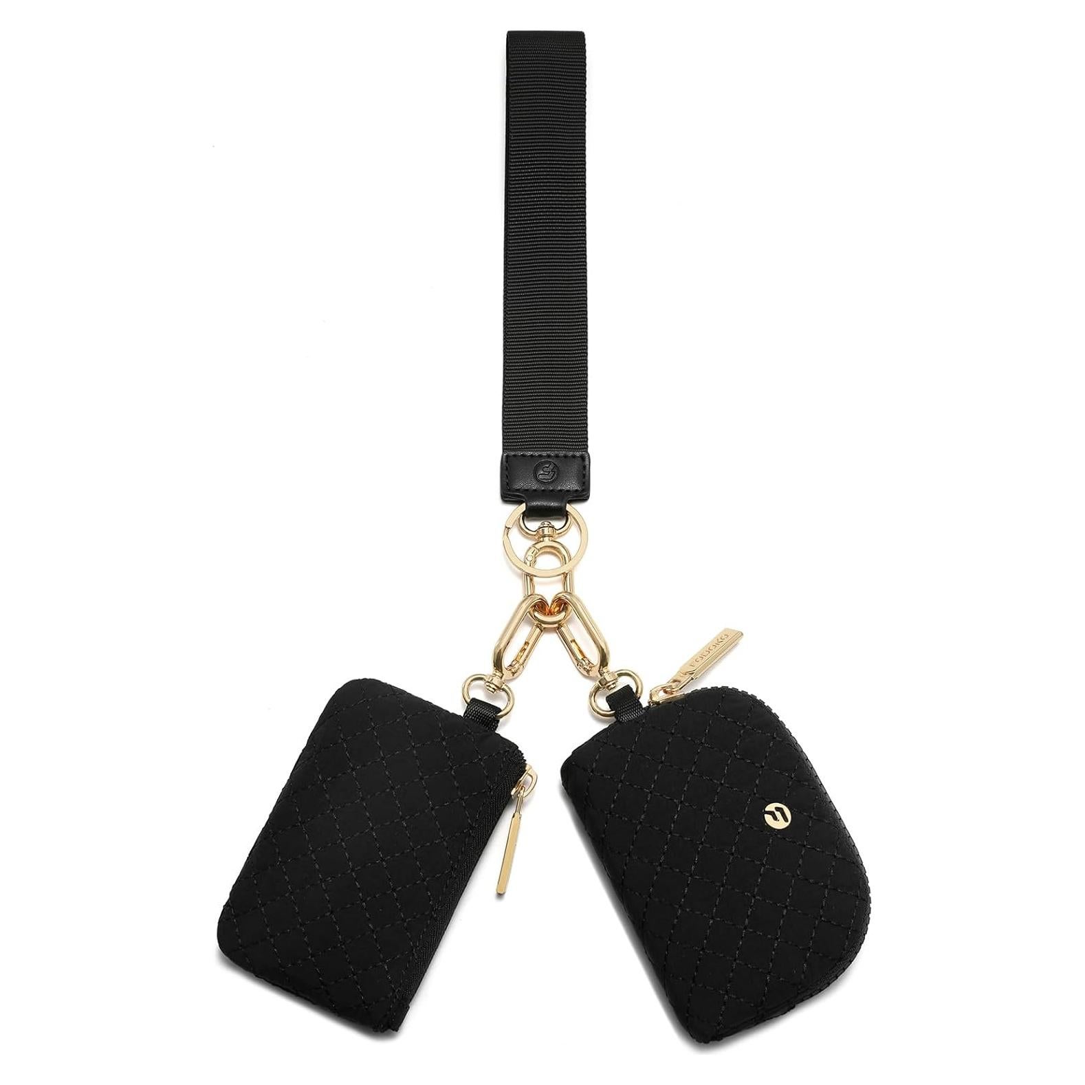 Cartera de muñeca FODOKO para mujeres con 2 monederos desmontables