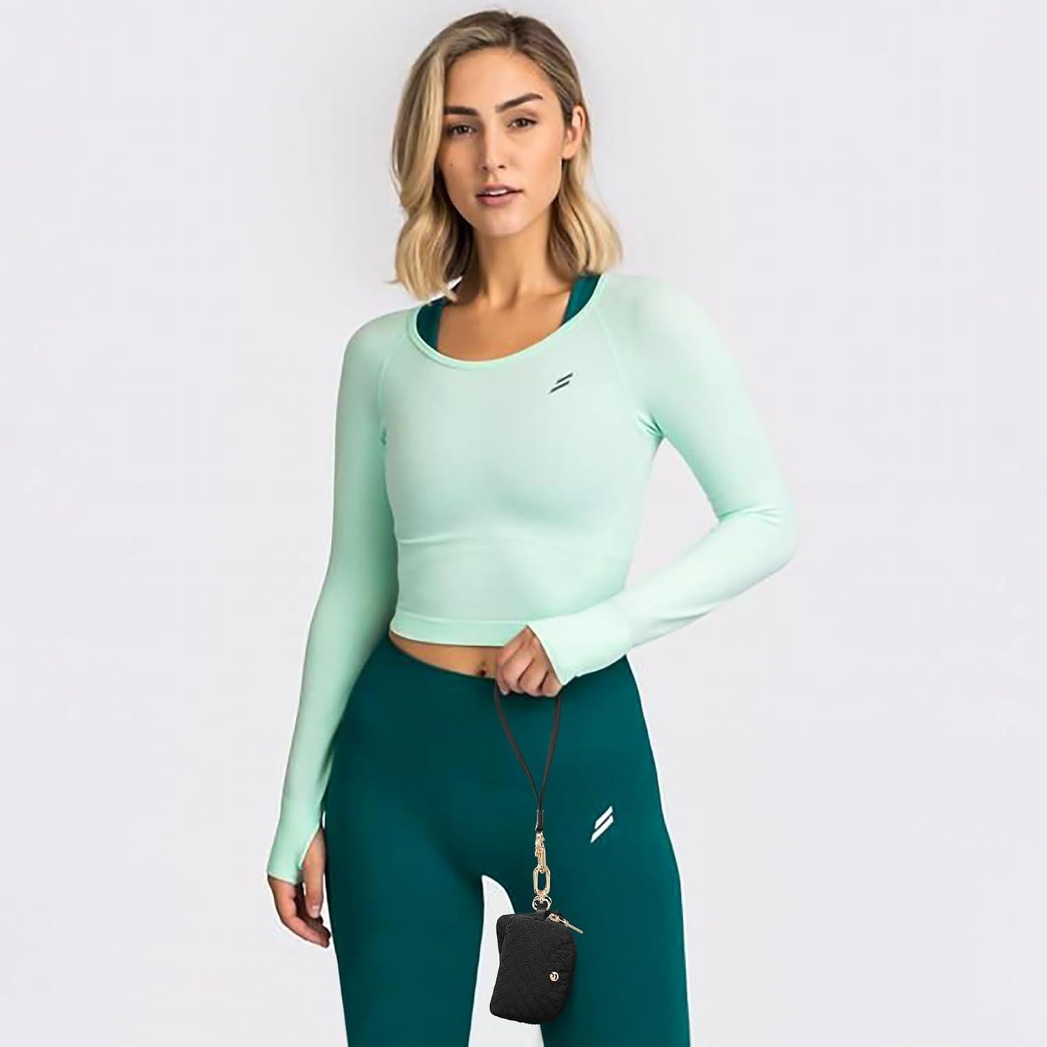 Cartera de muñeca FODOKO para mujeres con 2 monederos desmontables