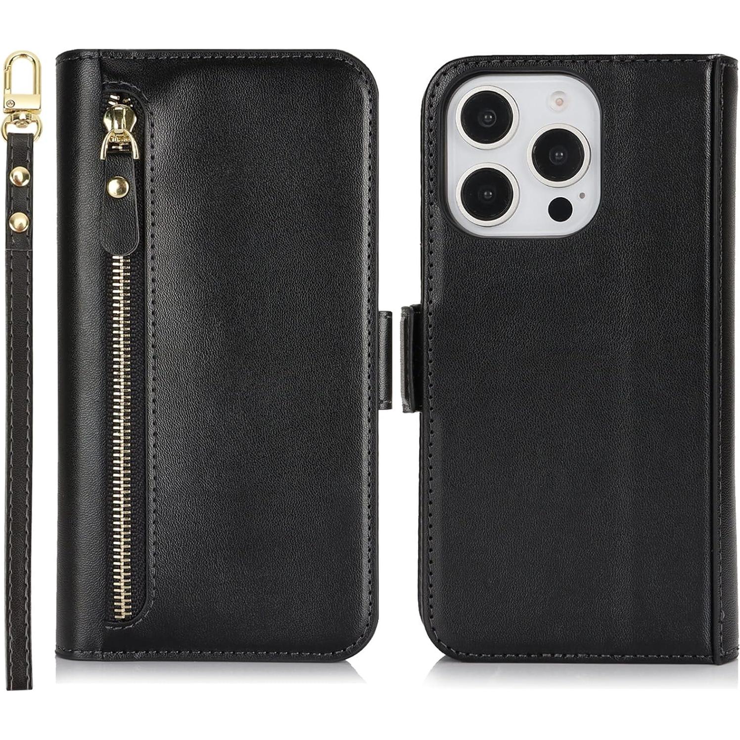 Funda Cartera Jaorty para iPhone 16 Pro con Bloqueo RFID