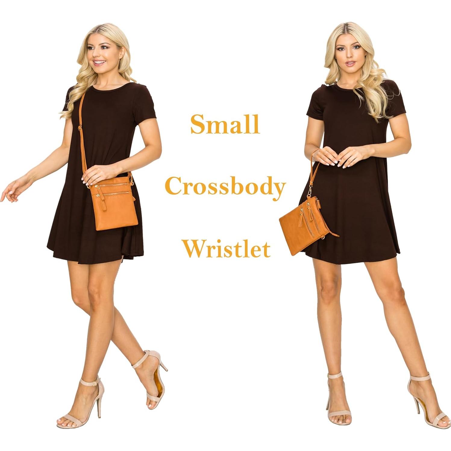 Bolso Cruzado Pequeño Solene para Mujeres - Múltiples Bolsillos