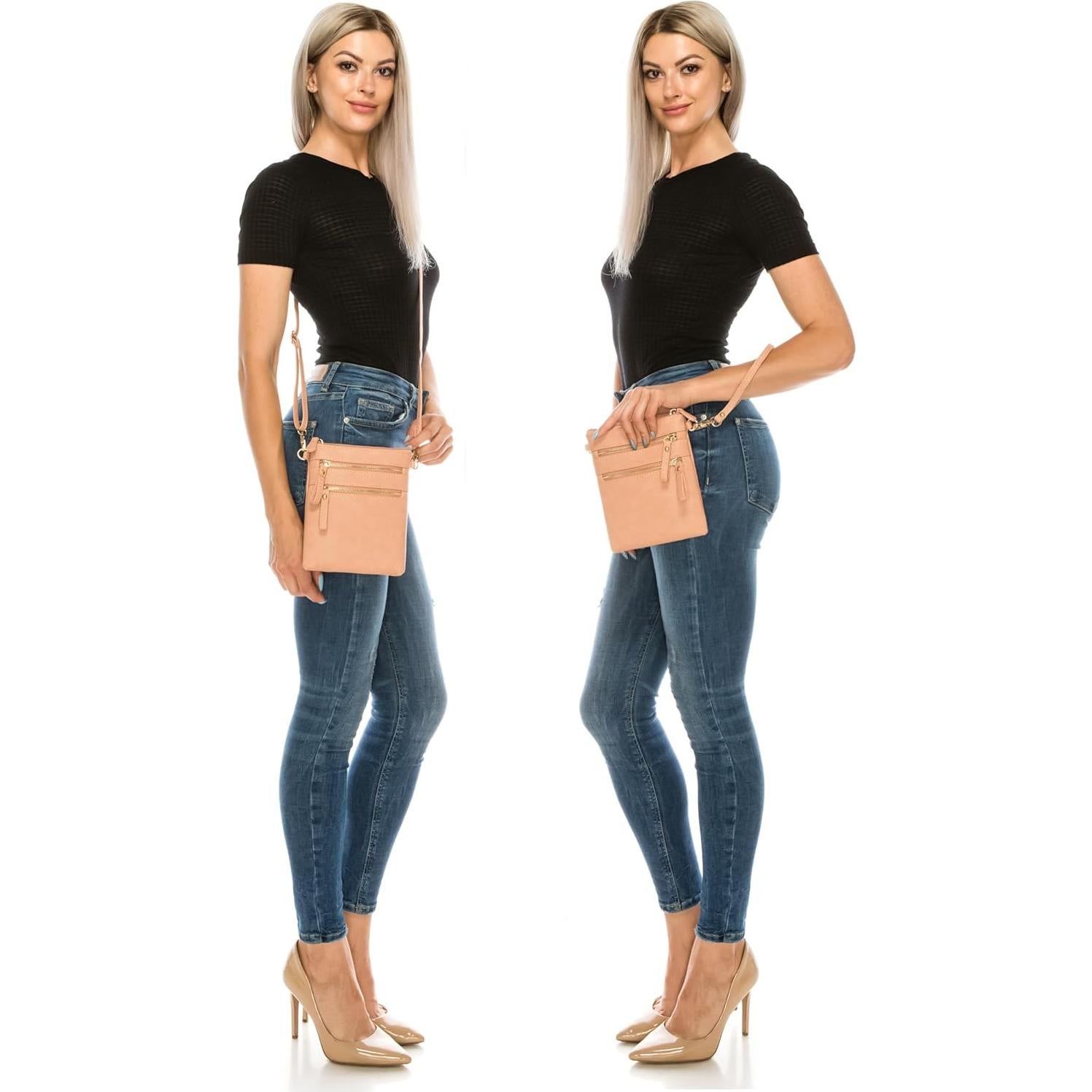Bolso Cruzado Pequeño Solene para Mujeres - Múltiples Bolsillos