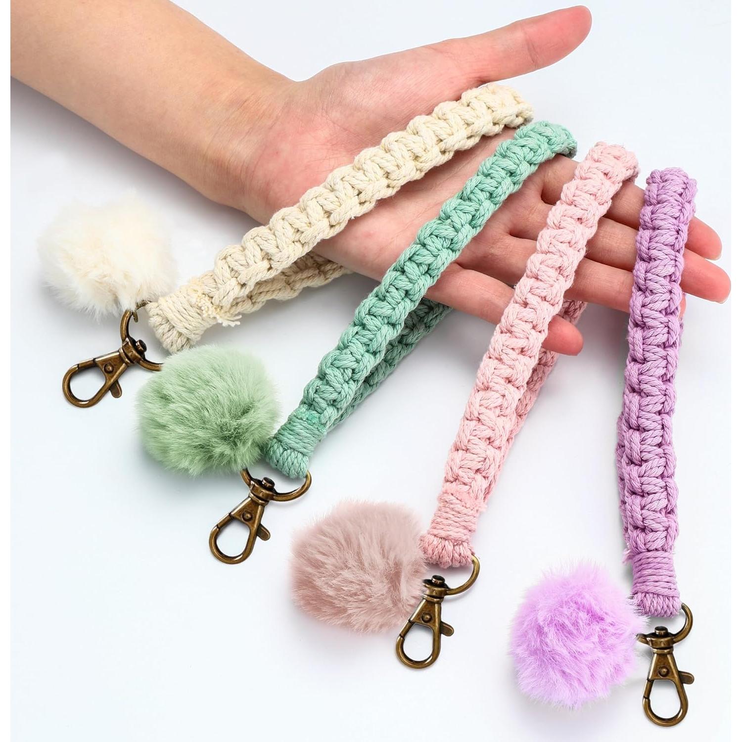 Llave de muñeca Gkeygo verde para mujeres con 2 anillos