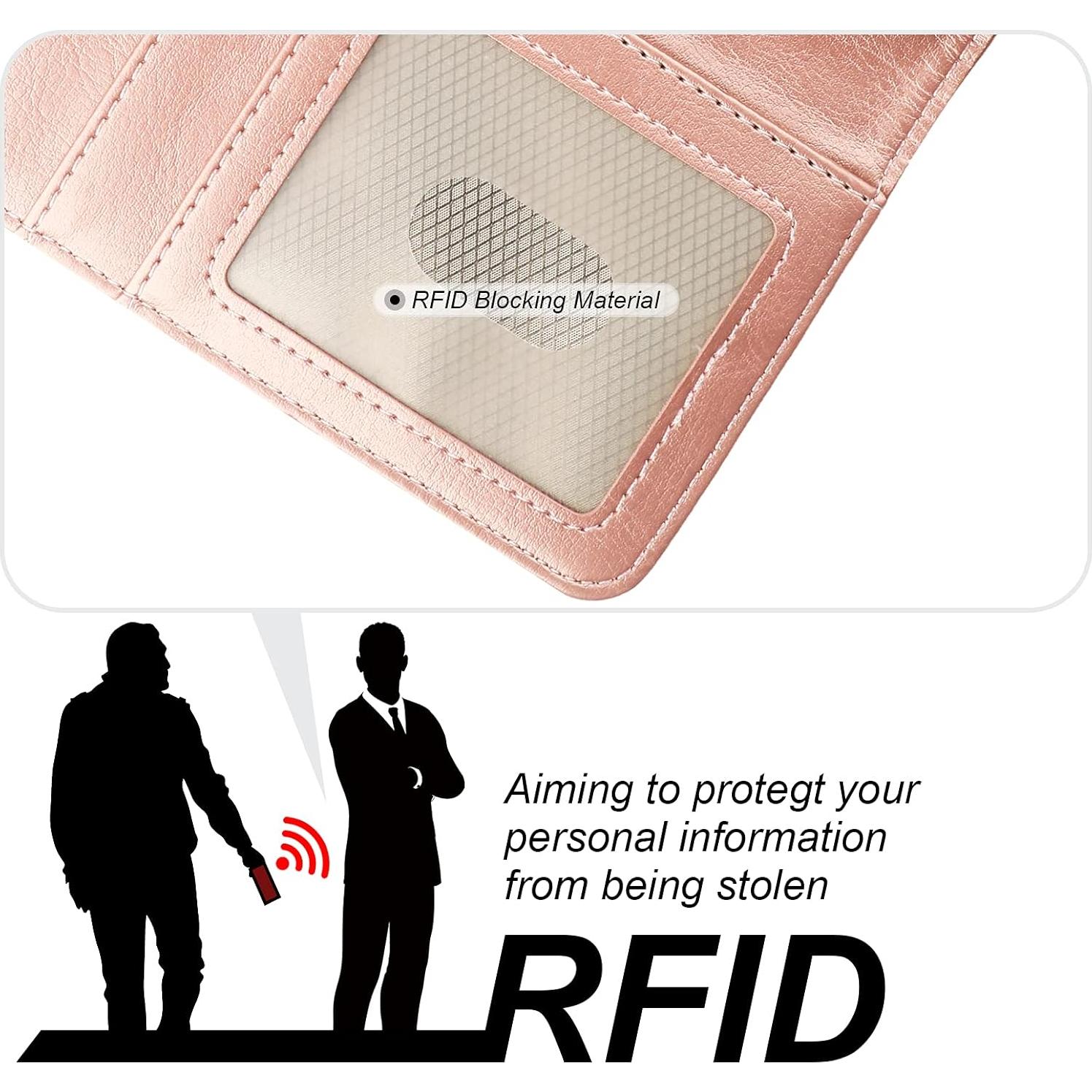 Funda Cartera Desmontable Bocasal para iPhone 16 Pro 6.3" Oro Rosa