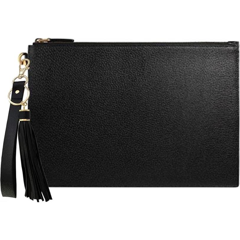 Correa de Muñeca de Cuero PAMIR TONG Negra con Borla