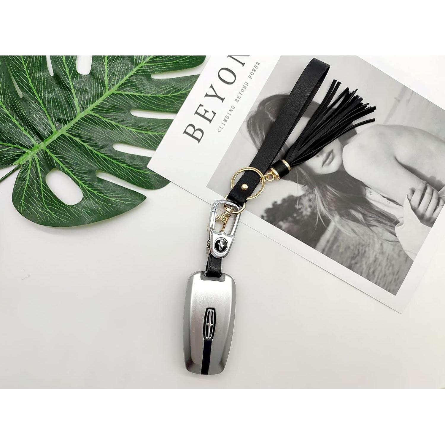 Correa de Muñeca de Cuero PAMIR TONG Negra con Borla