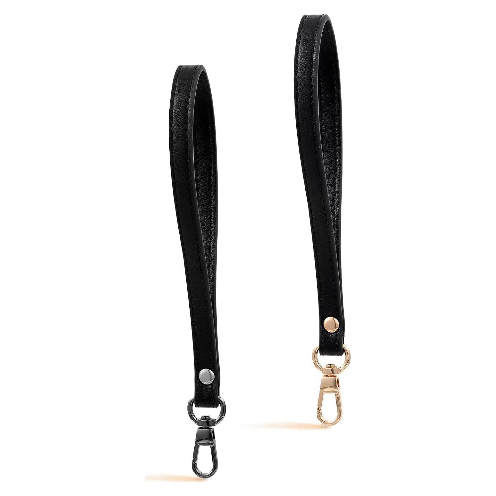 Correa de Muñeca 2 Pcs Heclia Cuero PU Negro 19 cm