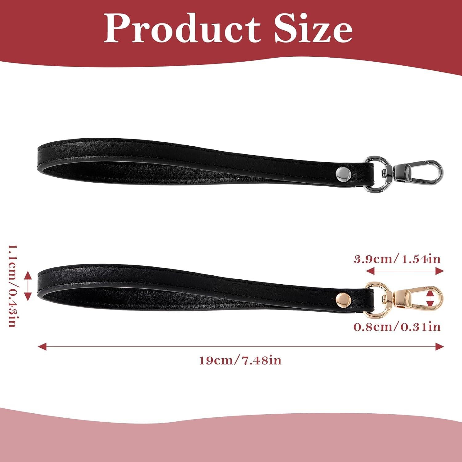 Correa de Muñeca 2 Pcs Heclia Cuero PU Negro 19 cm