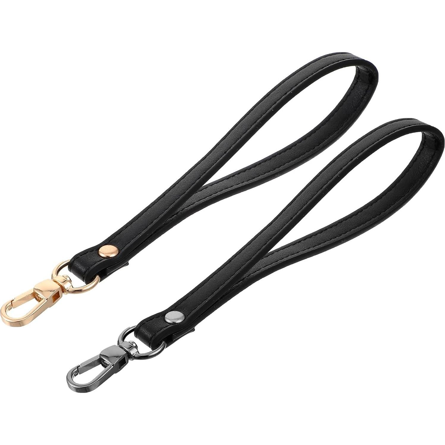 Correa de Muñeca 2 Pcs Heclia Cuero PU Negro 19 cm