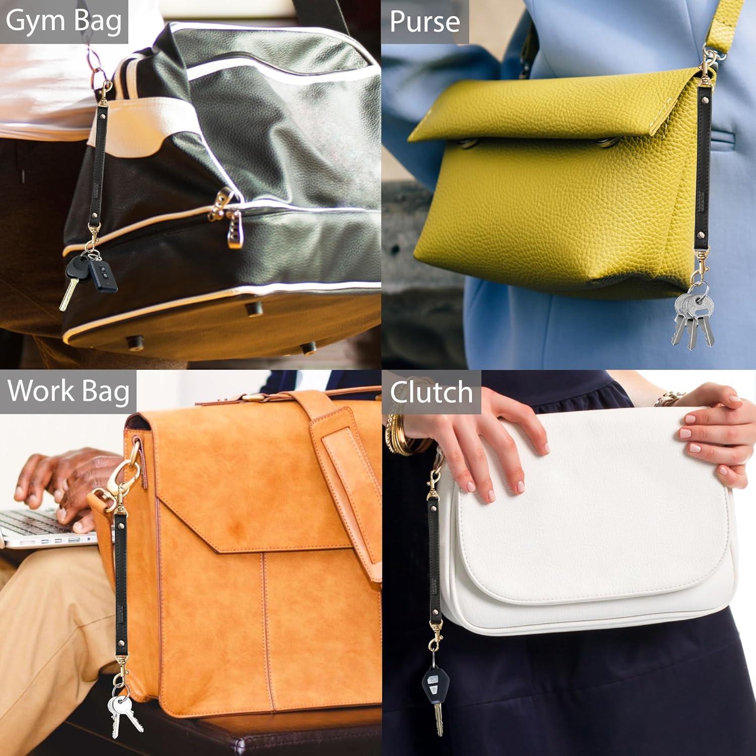 Correa de 2 Clips de Cuero Genuino Alban Leather - Negro