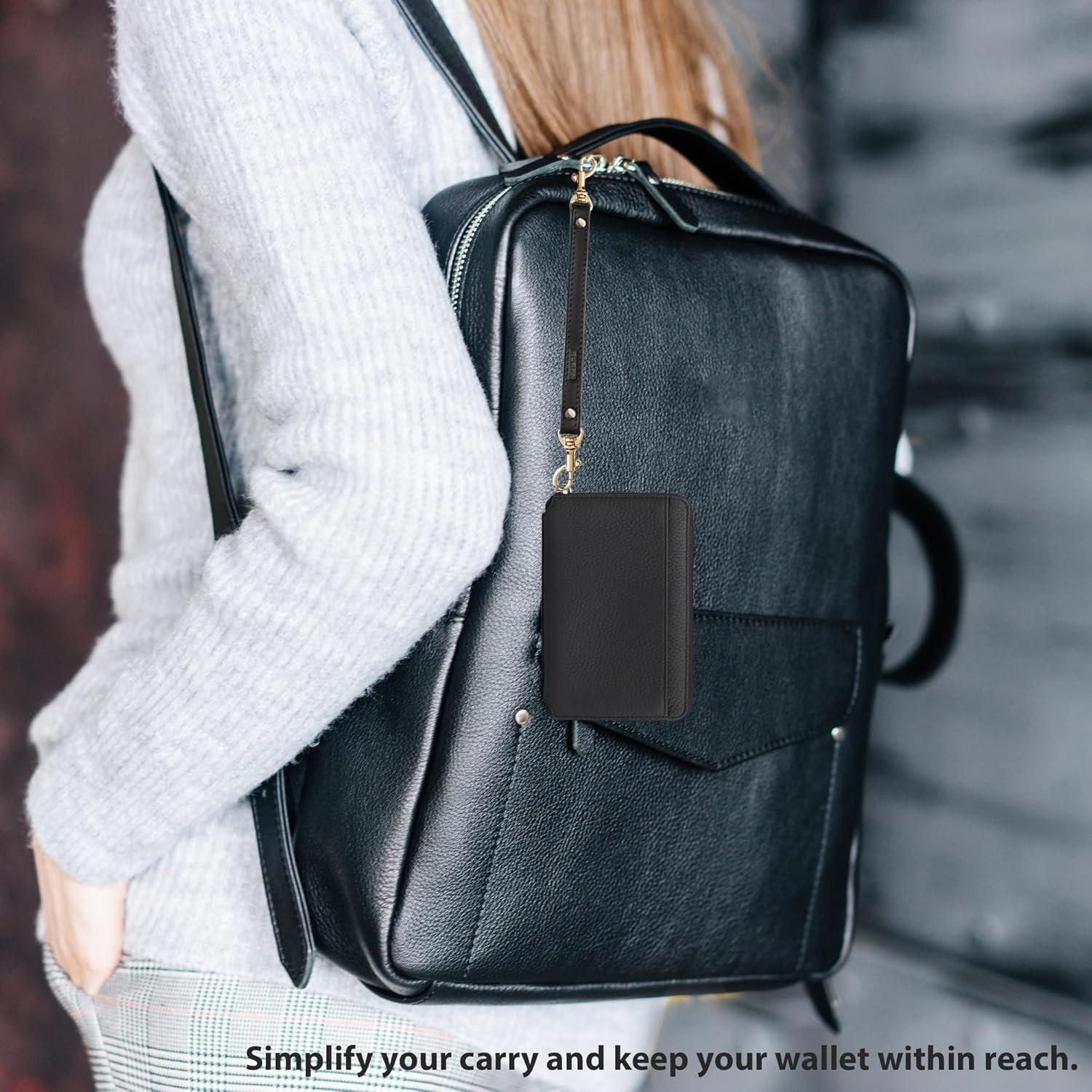 Correa de 2 Clips de Cuero Genuino Alban Leather - Negro