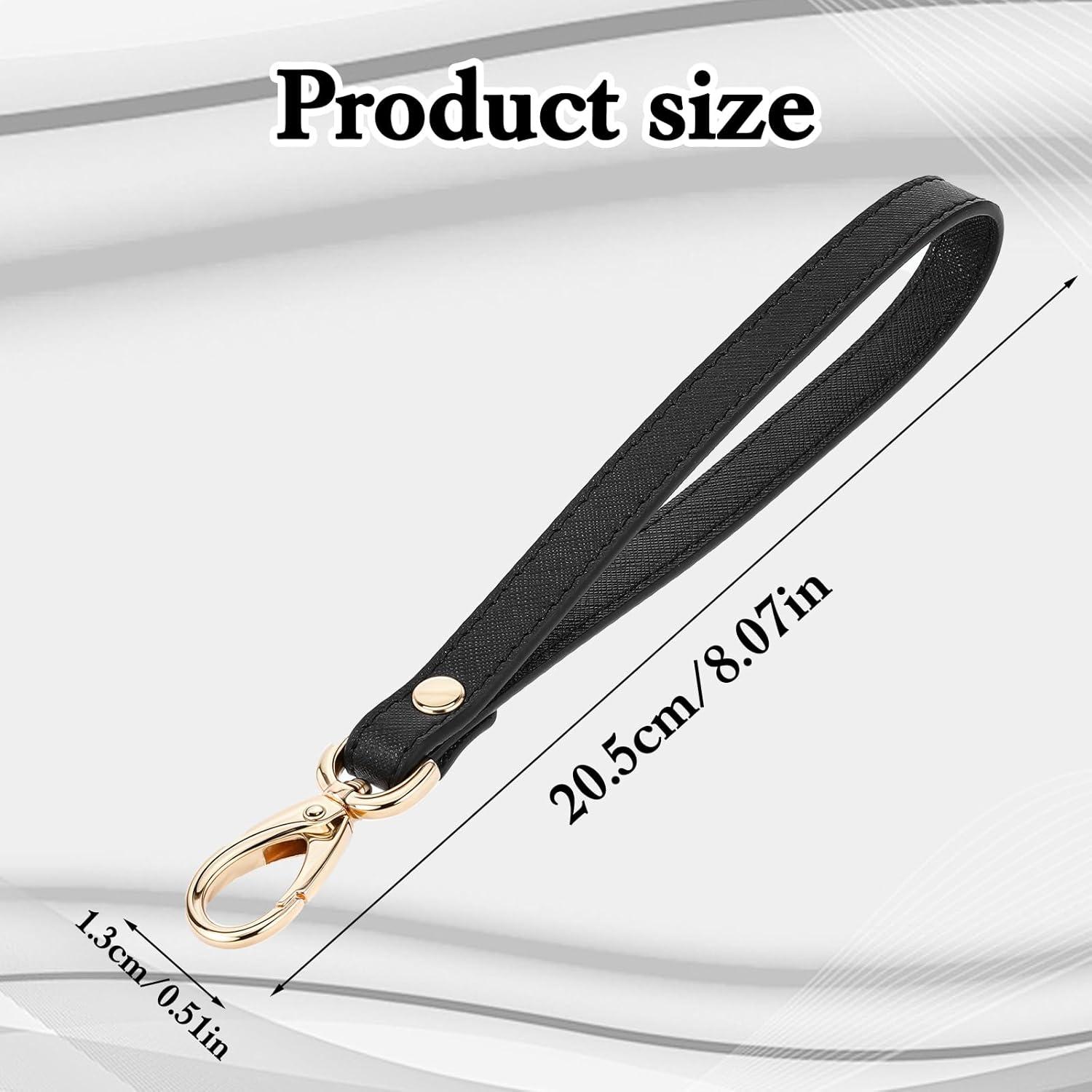 Correa de Muñeca de Cuero PU Tucnoeu Negra 20.5cm