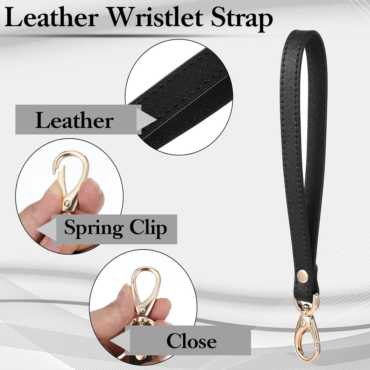 Correa de Muñeca de Cuero PU Tucnoeu Negra 20.5cm