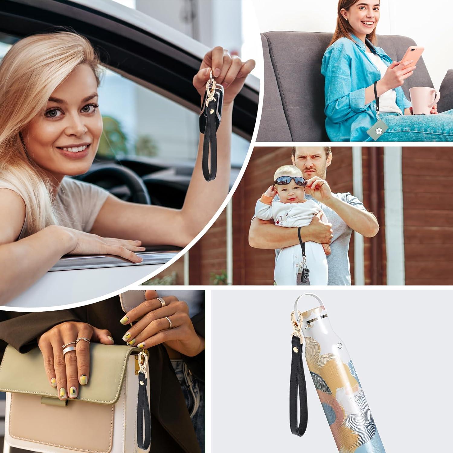 Correa de Muñeca de Cuero PU Tucnoeu Negra 20.5cm