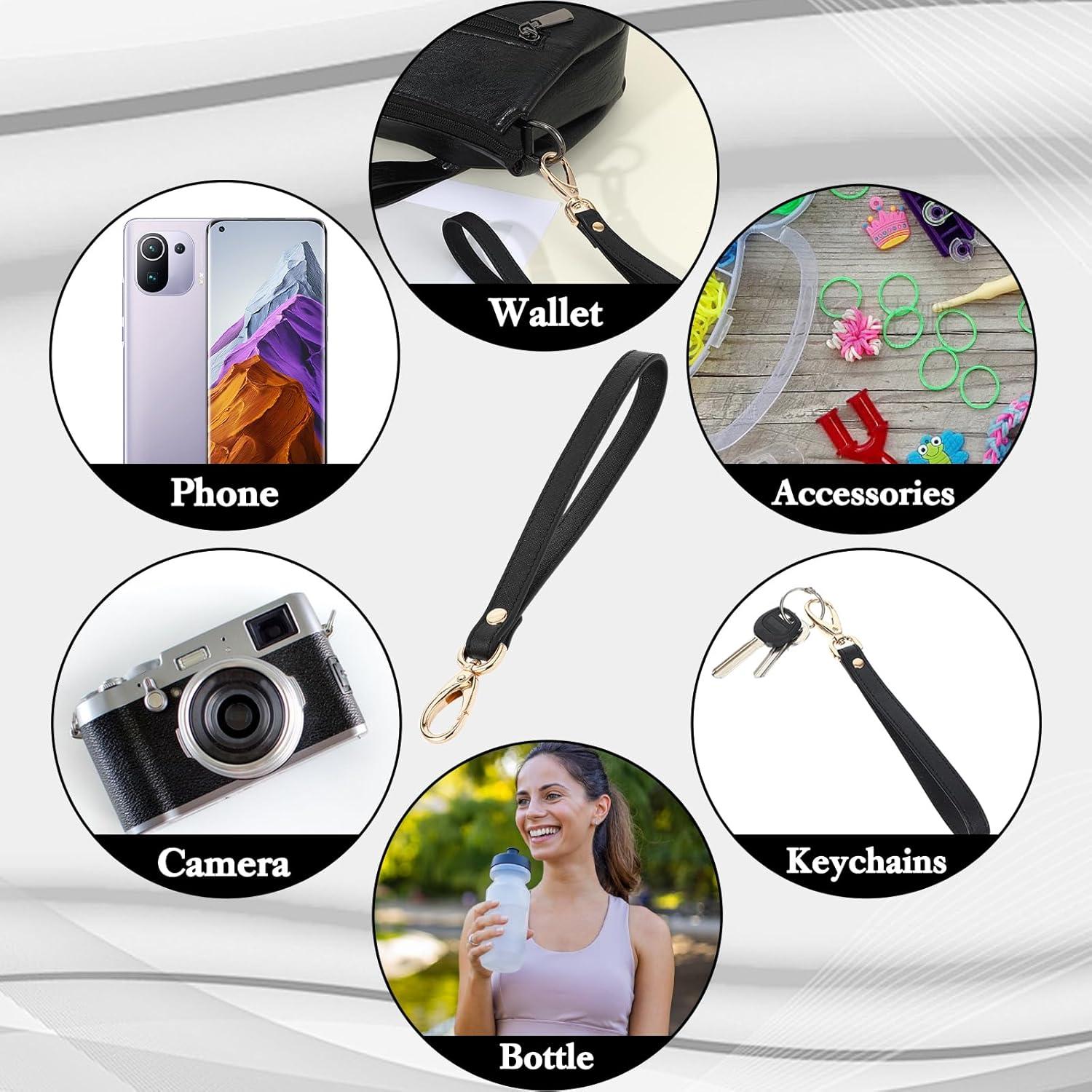 Correa de Muñeca de Cuero PU Tucnoeu Negra 20.5cm