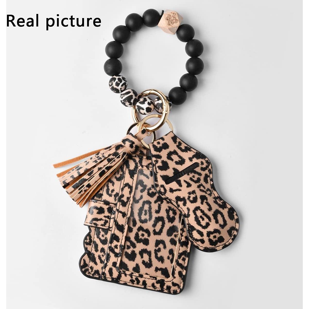 Llavero de Pulsera para Mujeres Silicona con Borlas y Soporte