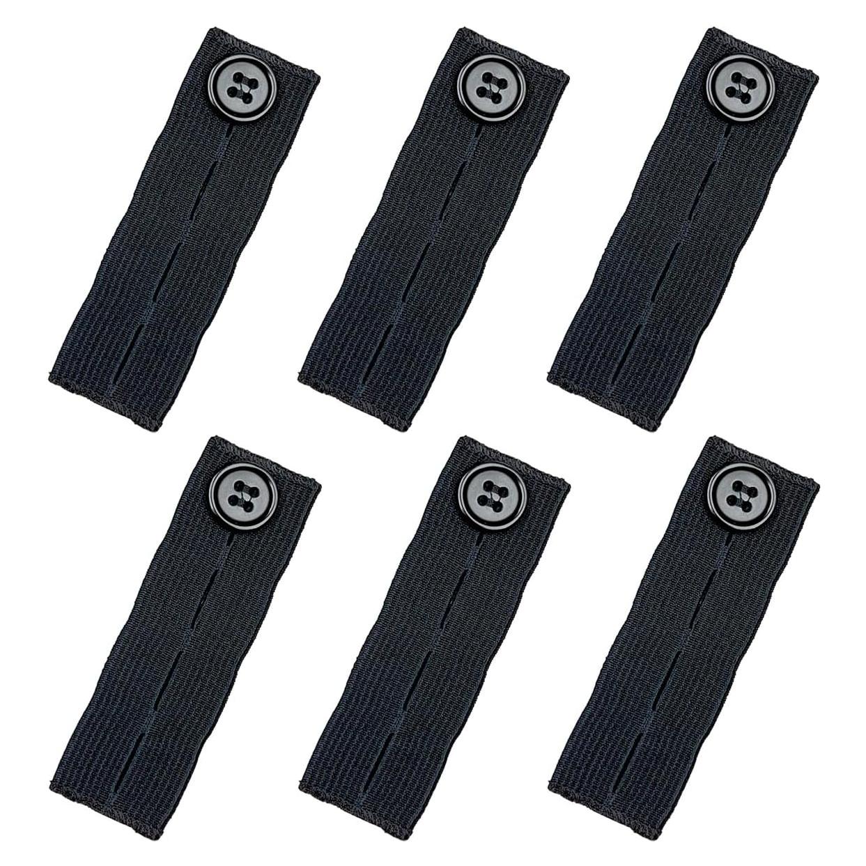 Juego de 6 Extensores de Botón Elástico para Pantalones