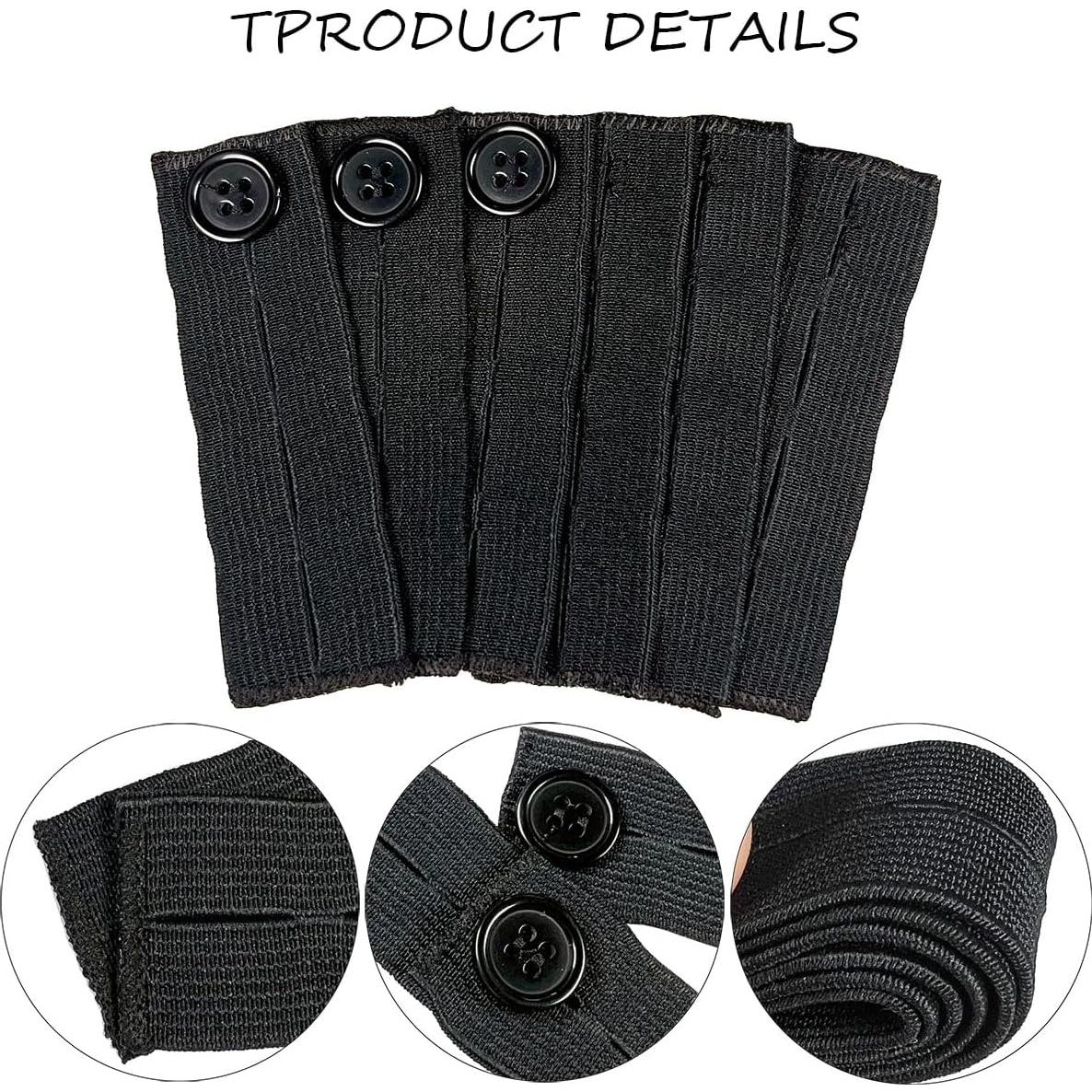 Juego de 6 Extensores de Botón Elástico para Pantalones