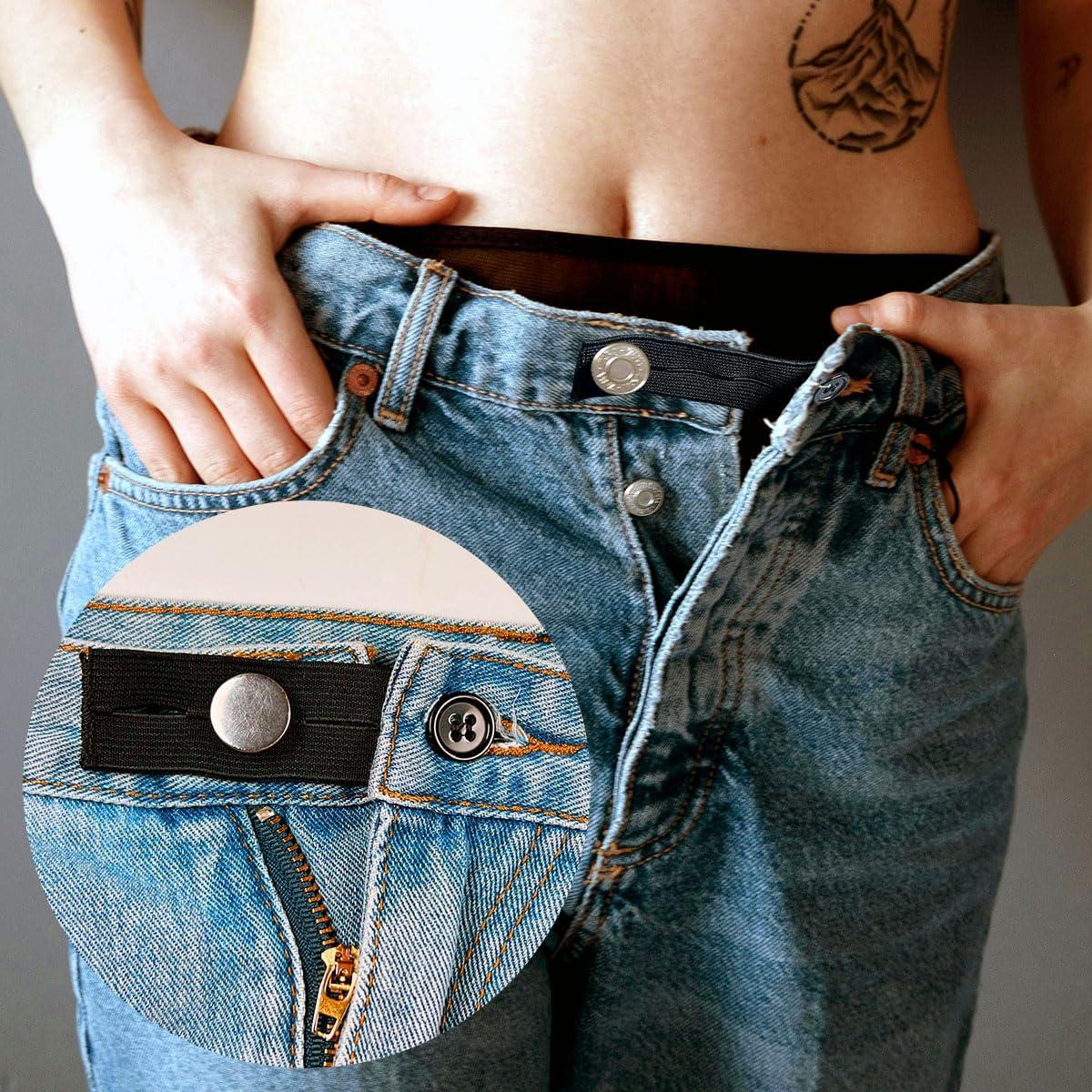 Juego de 6 Extensores de Botón Elástico para Pantalones