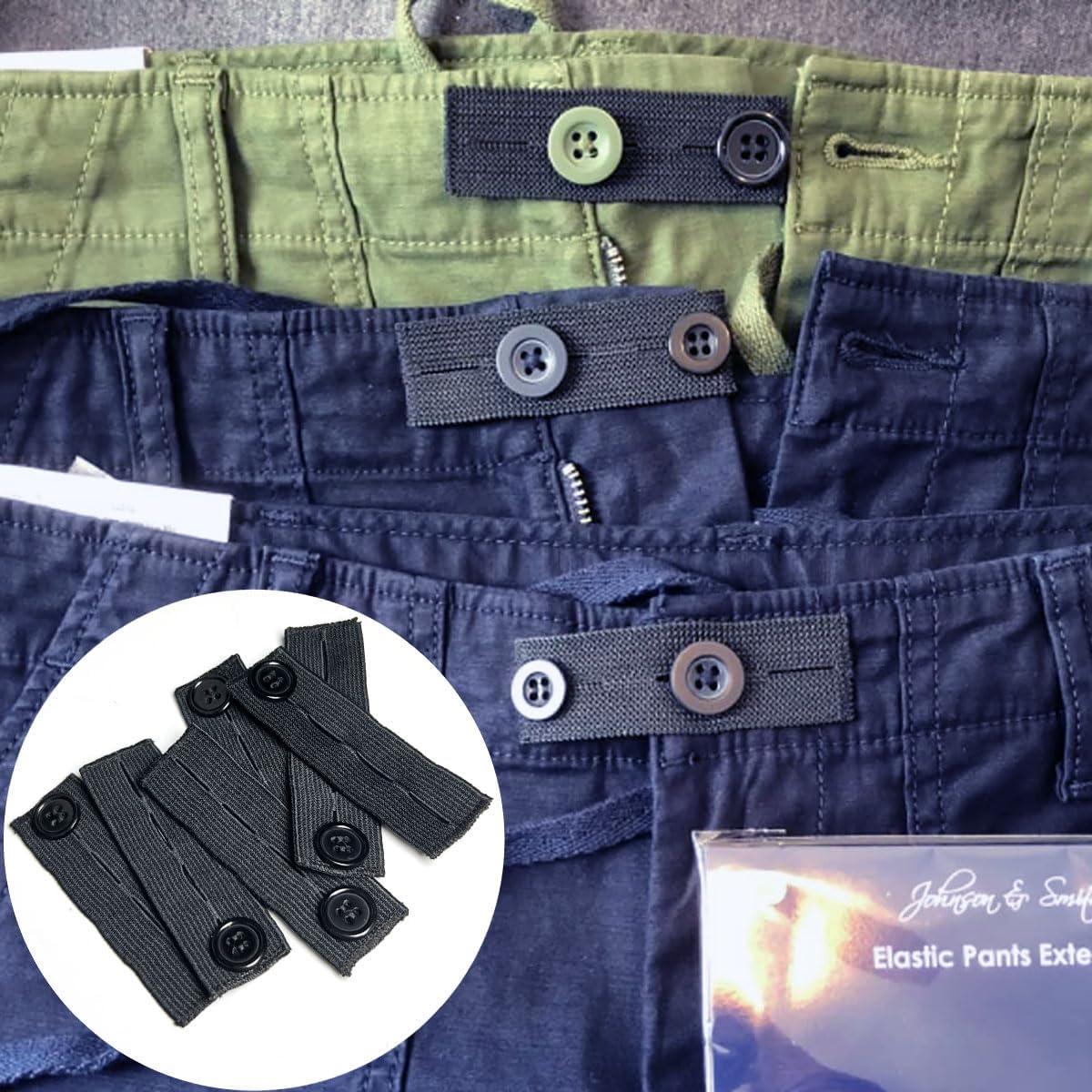 Juego de 6 Extensores de Botón Elástico para Pantalones