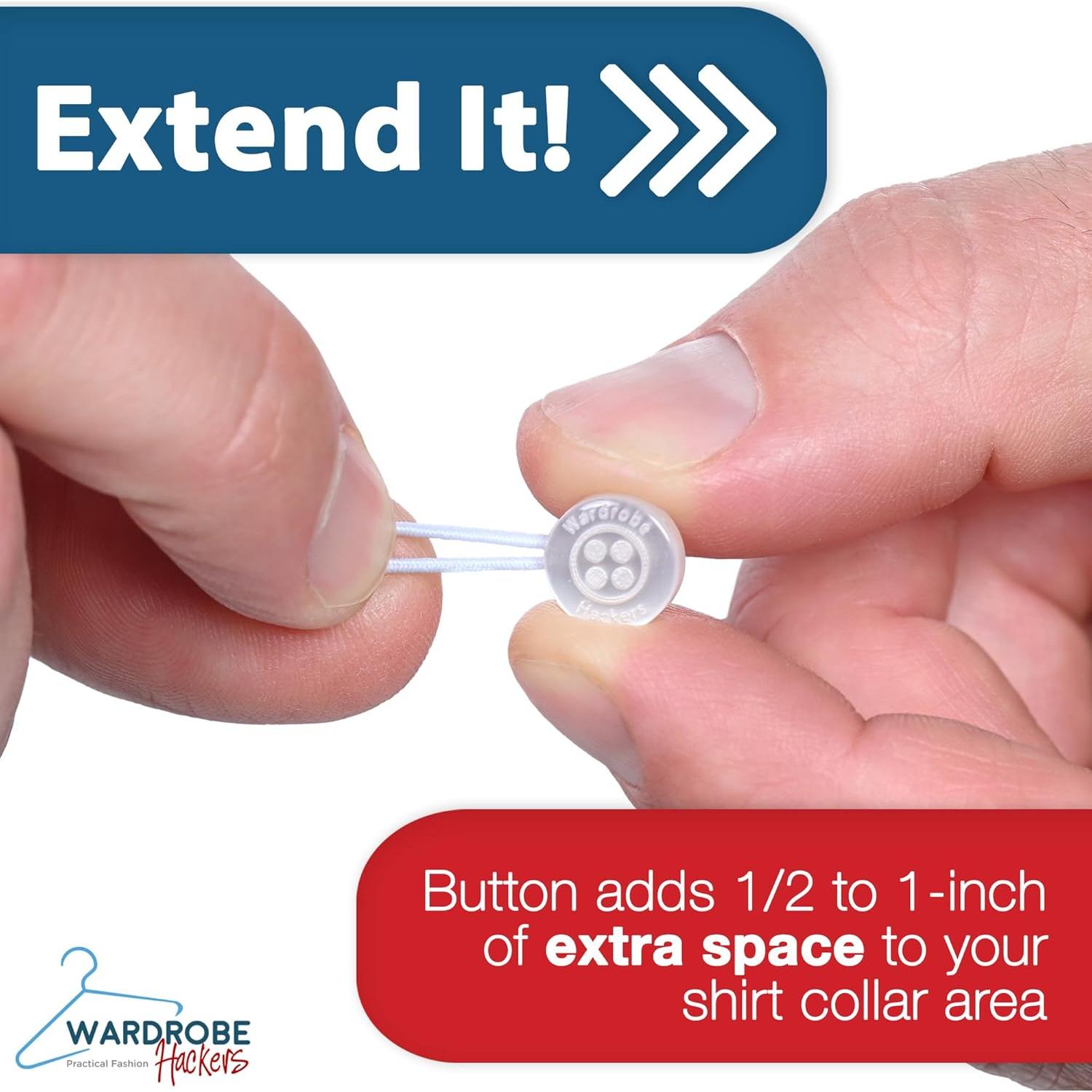 Extensores de Cuello para Camisas de Hombre Wardrobe Hackers - 3 Piezas Blanco Perla