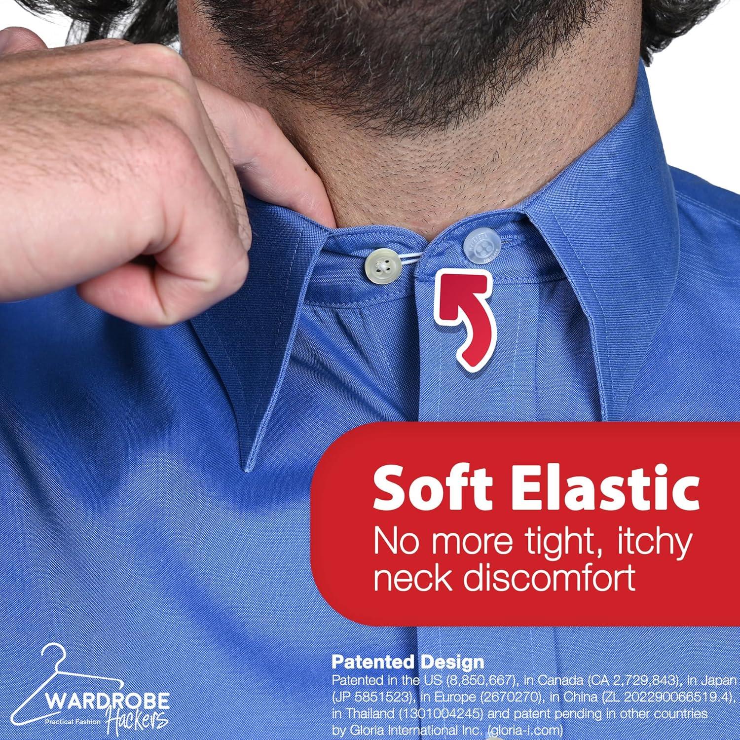 Extensores de Cuello para Camisas de Hombre Wardrobe Hackers - 3 Piezas Blanco Perla