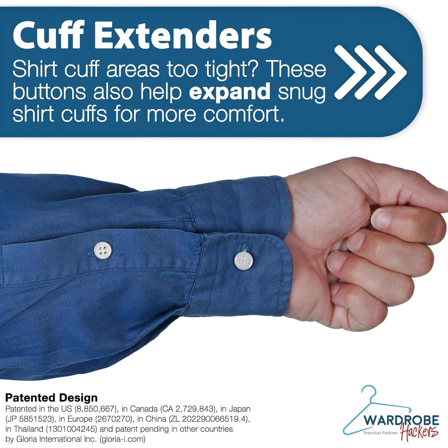 Extensores de Cuello para Camisas de Hombre Wardrobe Hackers - 3 Piezas Blanco Perla