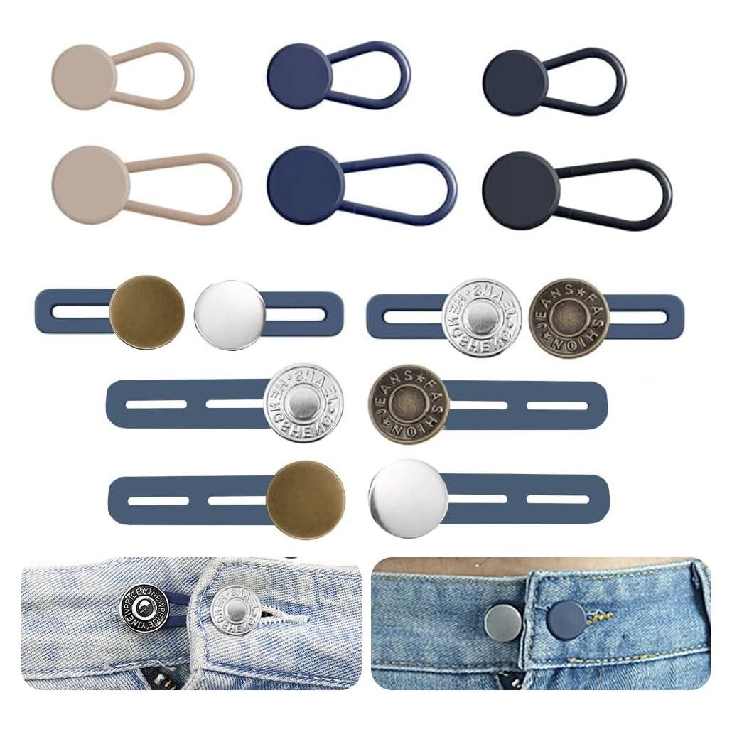 Extensores de Botón para Jeans FBUKE - 14 PCS Ajuste 2-4.5 cm