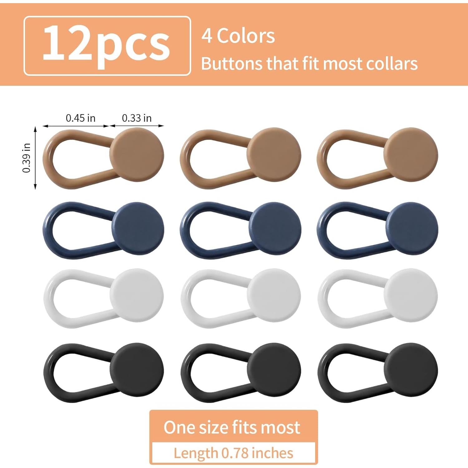 12 Extensores de Cuello Ajustables Mahaohao - 4 Colores