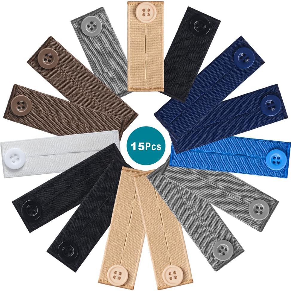 Extensores de Cintura Elástica 15 Pcs YUANHANG para Pantalones